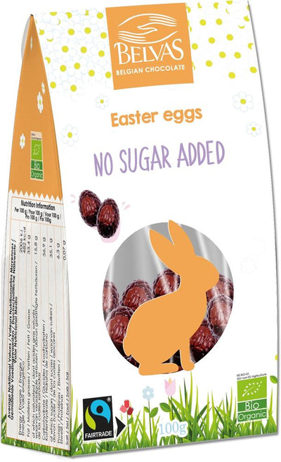 Organic No Sugar Added Chocolate Easter Eggs 100g