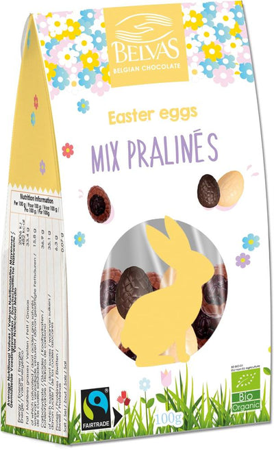 Organic Praline Chocolate Easter Eggs Mix 100g