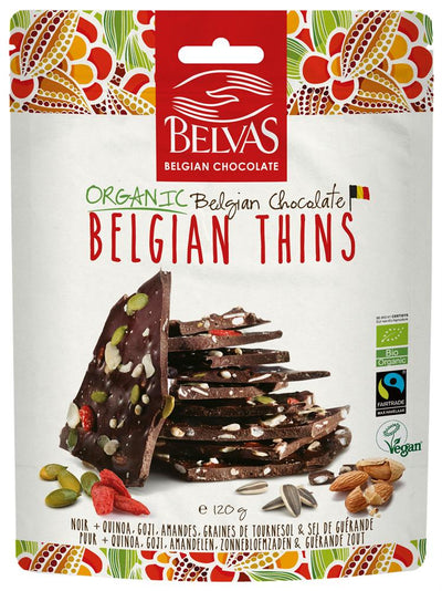 Belgian Thins Dark Goji Quinoa 120g