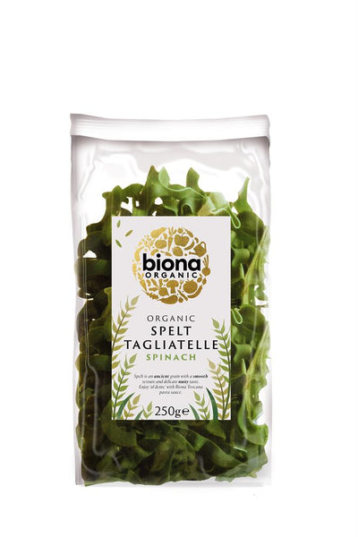 Spelt Spinach Artisan Tagliatelle - Rolled Organic 250g