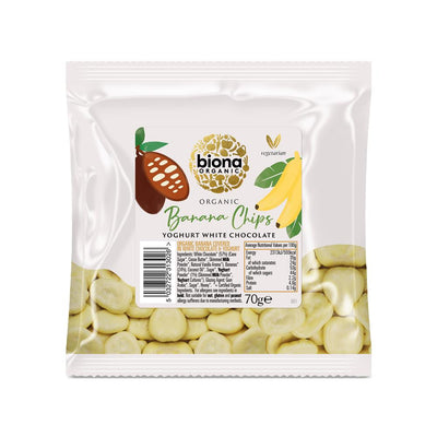 Yogurt/White Chocolate covered Banana Chips Organic 70g
