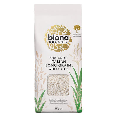 Biona Long Grain Italian White Rice Organic 1kg