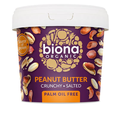 Biona Organic Peanut Butter Crunchy Salted 1KG