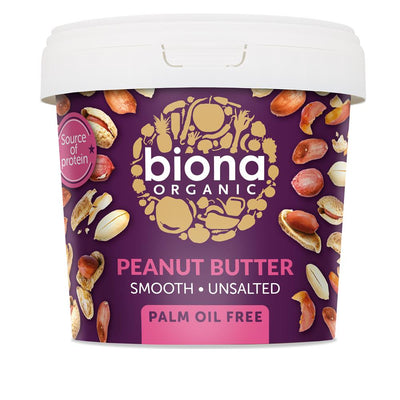 Biona Organic Peanut Butter Smooth Unsalted 1KG