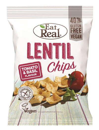 Eat Real Lentil Chips Tomato Basil 113g