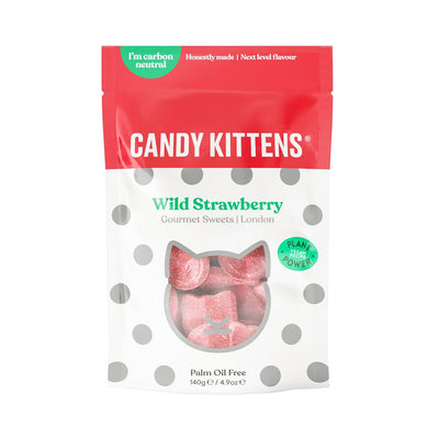 Candy Kittens Wild Strawberry Vegan Sweets 140g