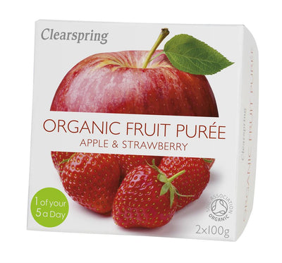 Organic Fruit Puree Apple/Strawberry (2x100g)