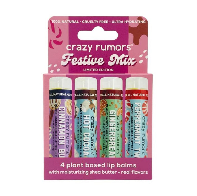 Crazy Rumors Festive Mix Lip Balms (4 pack)