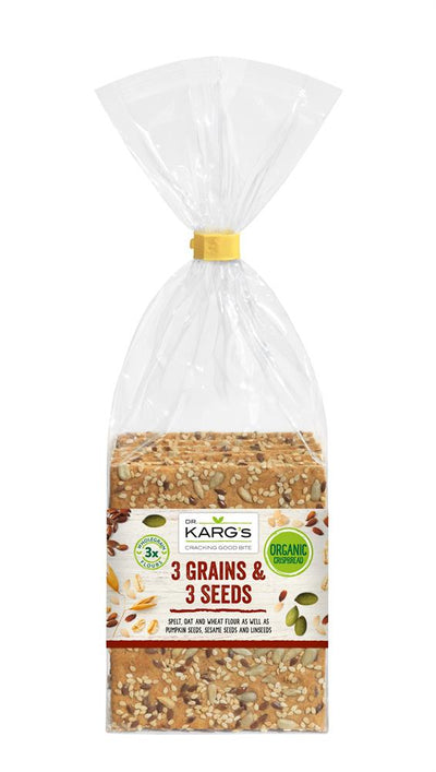 Organic Wholegrain 3 + 3 Crispbread 200g