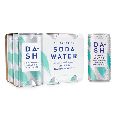 Dash Soda Water Limes & Garden Mint 6 x 200ml