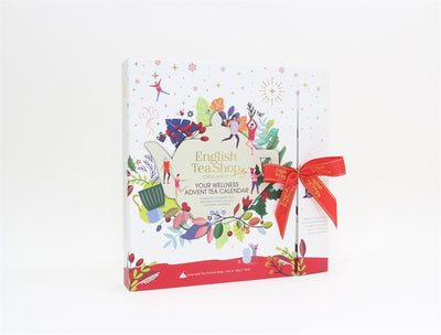 Organic Book Style White Advent Calendar - 25 Tea Pyramid Bags