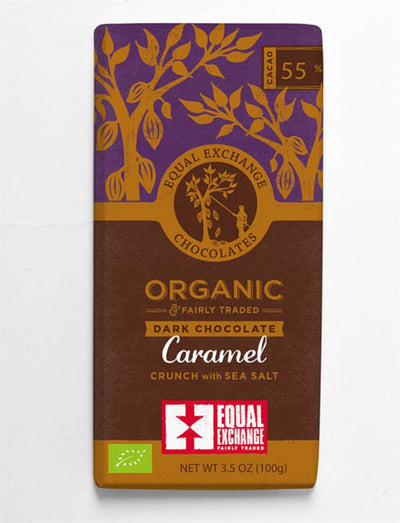 Organic Caramel Crunch & Sea Salt Choc 55%