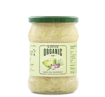 Organic Raw Dill & Garlic Sauerkraut 500g