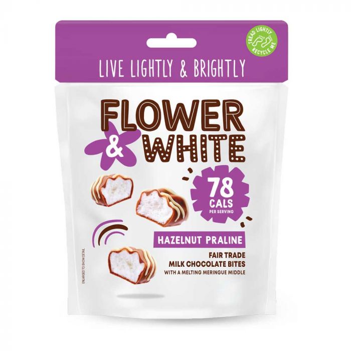 Flower & White Hazelnut Praline Meringue Bites (75g)