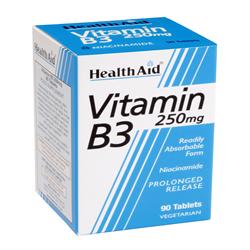Vitamin B3 (Niacinamide) 250mg Prolonged Release - 90 Tablets