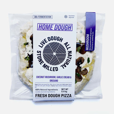 Fresh Dough Mushroom, Pecorino, Garlic Cream Pizza 480g