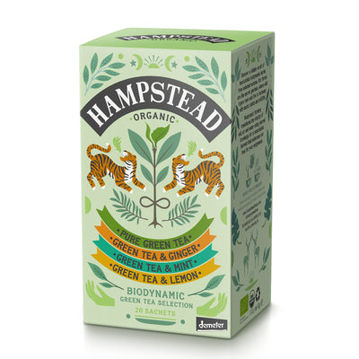Hampstead Organic Biodynamic Green Tea Selection 20 Bags (40g)