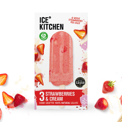 Strawberries & Cream Multipack - 3 x 75g Lollies