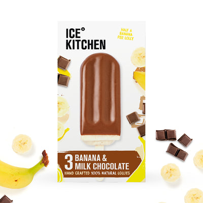 Banana & Milk Chocolate Multipack - 3 x 75g Lollies