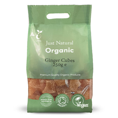 Organic Ginger Candied Cubes 250g