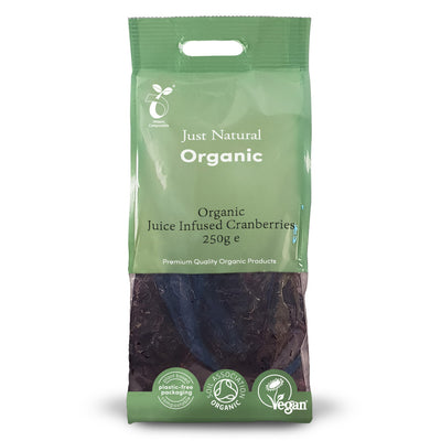 Organic Juice Infused Cranberries 250g