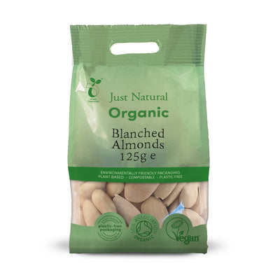 Organic Almonds Blanched 125g