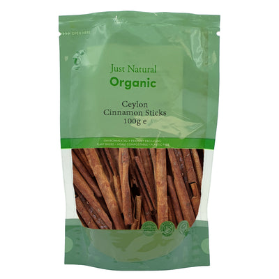 Organic Ceylon Cinnamon Sticks 100g