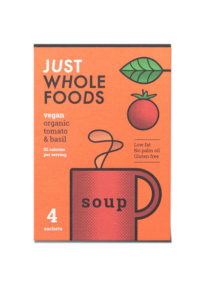 Organic Vegan Tomato & Basil Soup - 4x17g