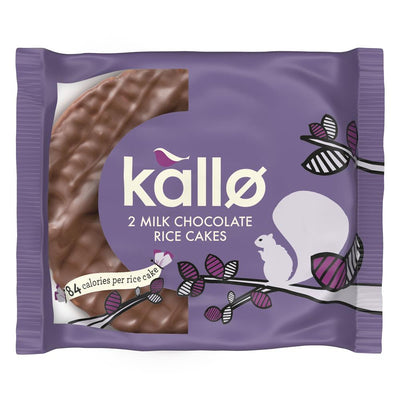 Kallo Milk Chocolate Topped Rice Cakes Portion Pack 33g