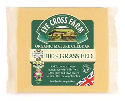 100% Grass Fed Organic Cheddar 200g