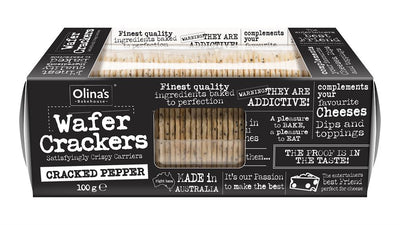 Wafer Crackers Cracked Pepper 100g