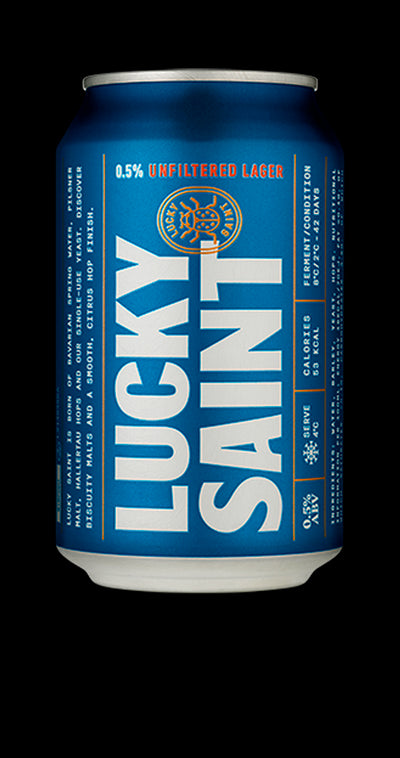 Lucky Saint Superior Unfiltered Alcohol Free Lager Can 330ml