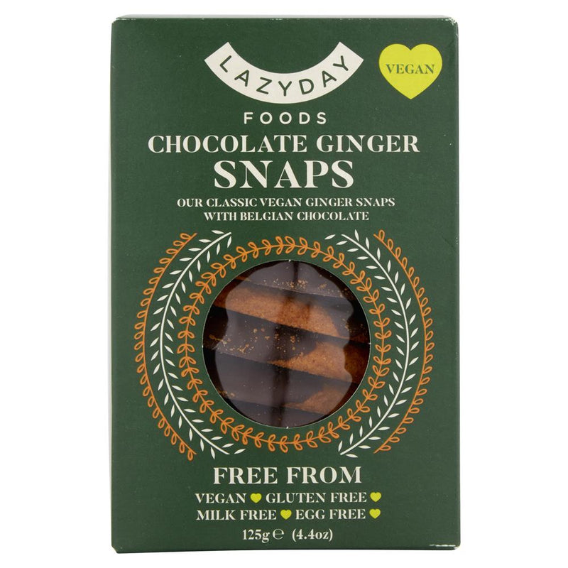 Vegan & Free From Dark Belgian Chocolate Ginger Snaps 125g