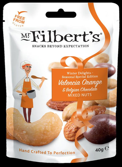 Mr Filberts Valencia Orange & Belgian Chocolate Mixed Nuts 40g