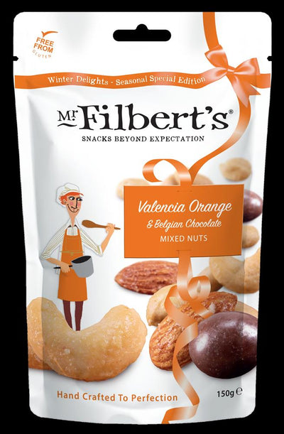 Mr Filberts Valencia Orange & Belgian Chocolate Mixed Nuts 150g