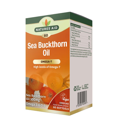 Omega-7 Sea Buckthorn 500mg 60 Vegetarian Softgels