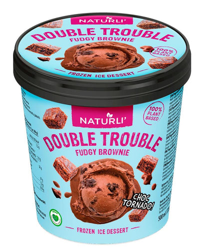 Double Trouble Fudgy Brownie Ice Cream 500ml