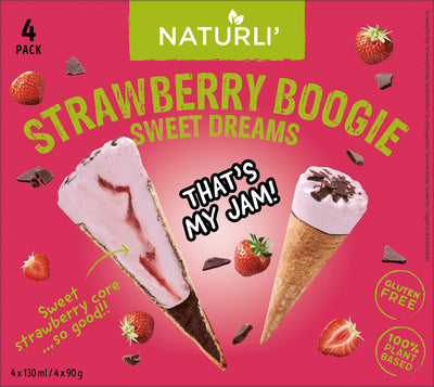 Strawberry Boogie Cones Box 520ml