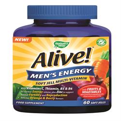 Alive! Men`s Energy Soft Jell Multi-Vitamin 60 Chewables