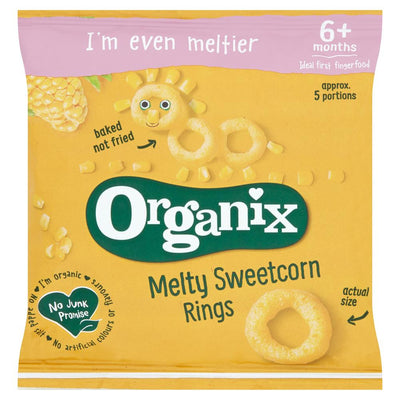 Melty Sweetcorn Rings Organic Baby Finger Food Snack 20g