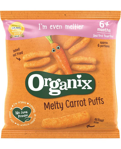 Melty Carrot Puffs Organic Baby Finger Food Snack 20g