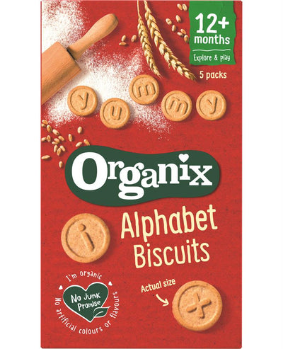Alphabet Organic Toddler Snack Biscuits Multipack 5x25g