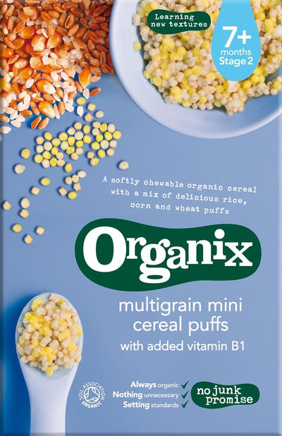 Organix Multigrain Mini Puffs 90g