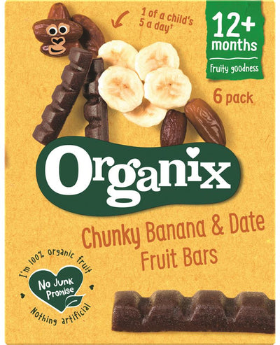 Banana & Date Organic Fruit Snack Bar Multipack 6x17g