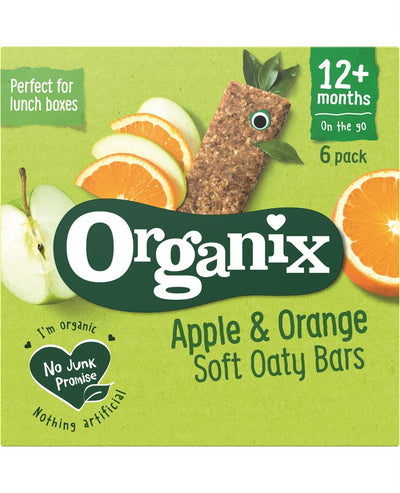 Apple & Orange Organic Soft Oat Snack Bars 6x30g