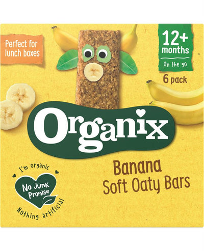Organix Banana Soft Oat Snack Bars Multipack 6x30g