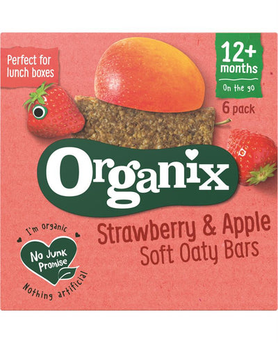 Strawberry Organic Soft Oat Snack Bars 6x30g