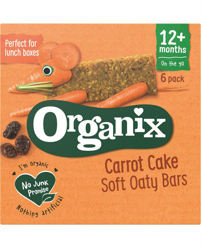 Carrot Cake Organic Soft Oat Snack Bars 6x30g