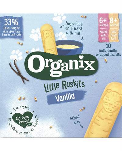 Organix Little Ruskits - Vanilla 10 x 6g