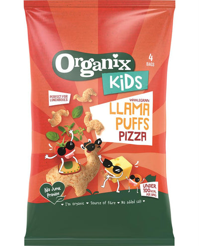 Organix KIDS Wholegrain Llama Puffs - Pizza (4 x 12g)